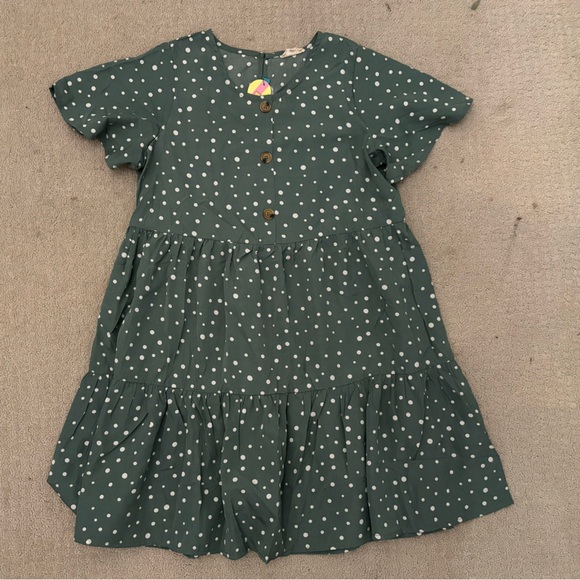 NWT Hayden Girls Polka Dot Buttoned Mini Dress - Picture 2 of 6
